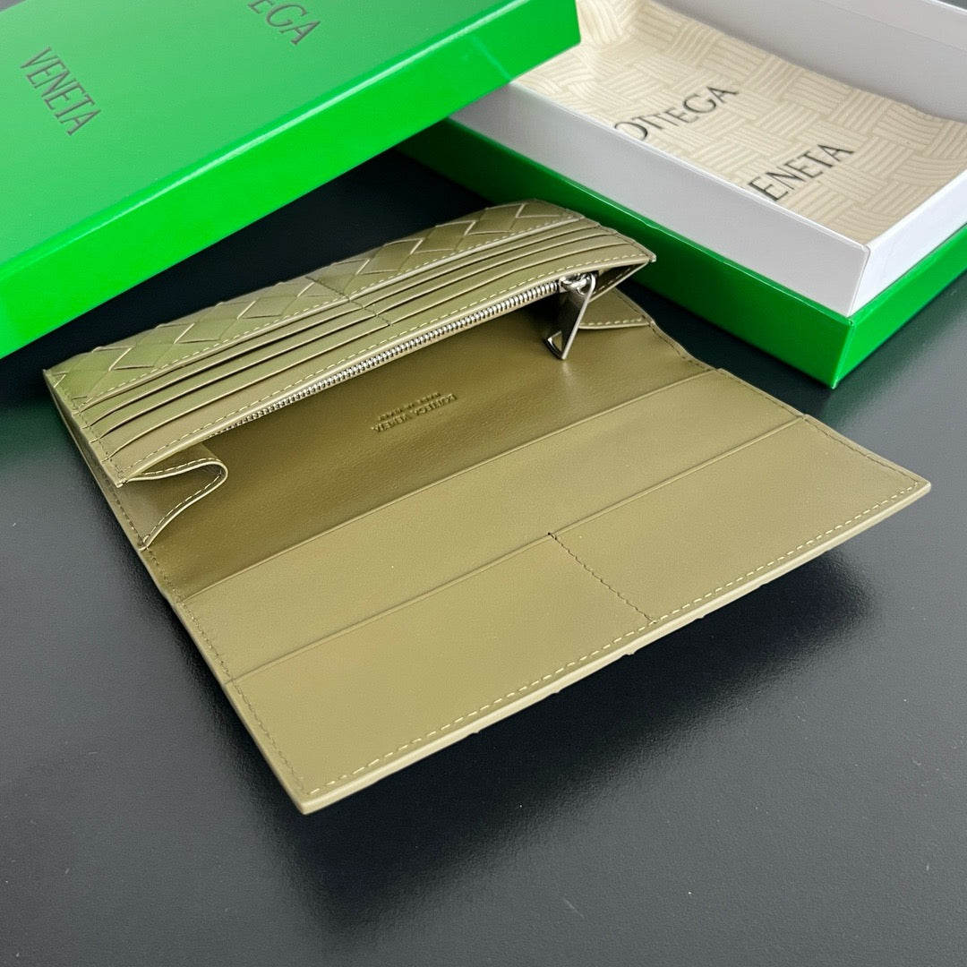 보테가 베네타 인트레치아토 지퍼 카드 장지갑