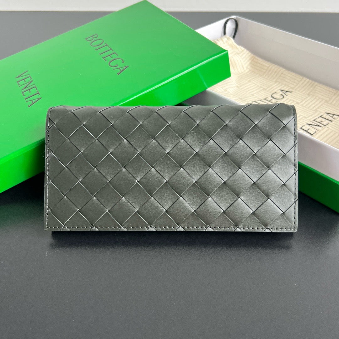 보테가 베네타 인트레치아토 지퍼 카드 장지갑