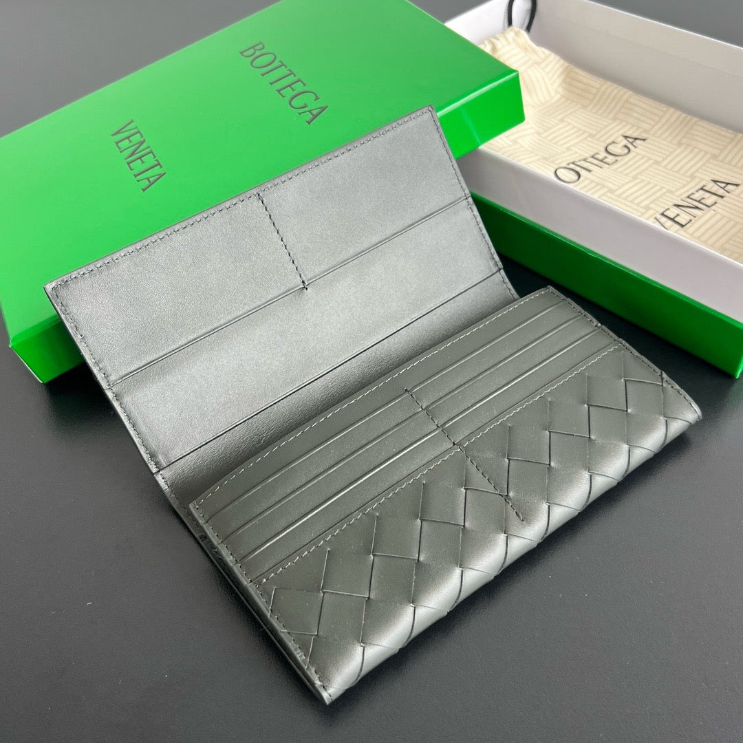 보테가 베네타 인트레치아토 지퍼 카드 장지갑