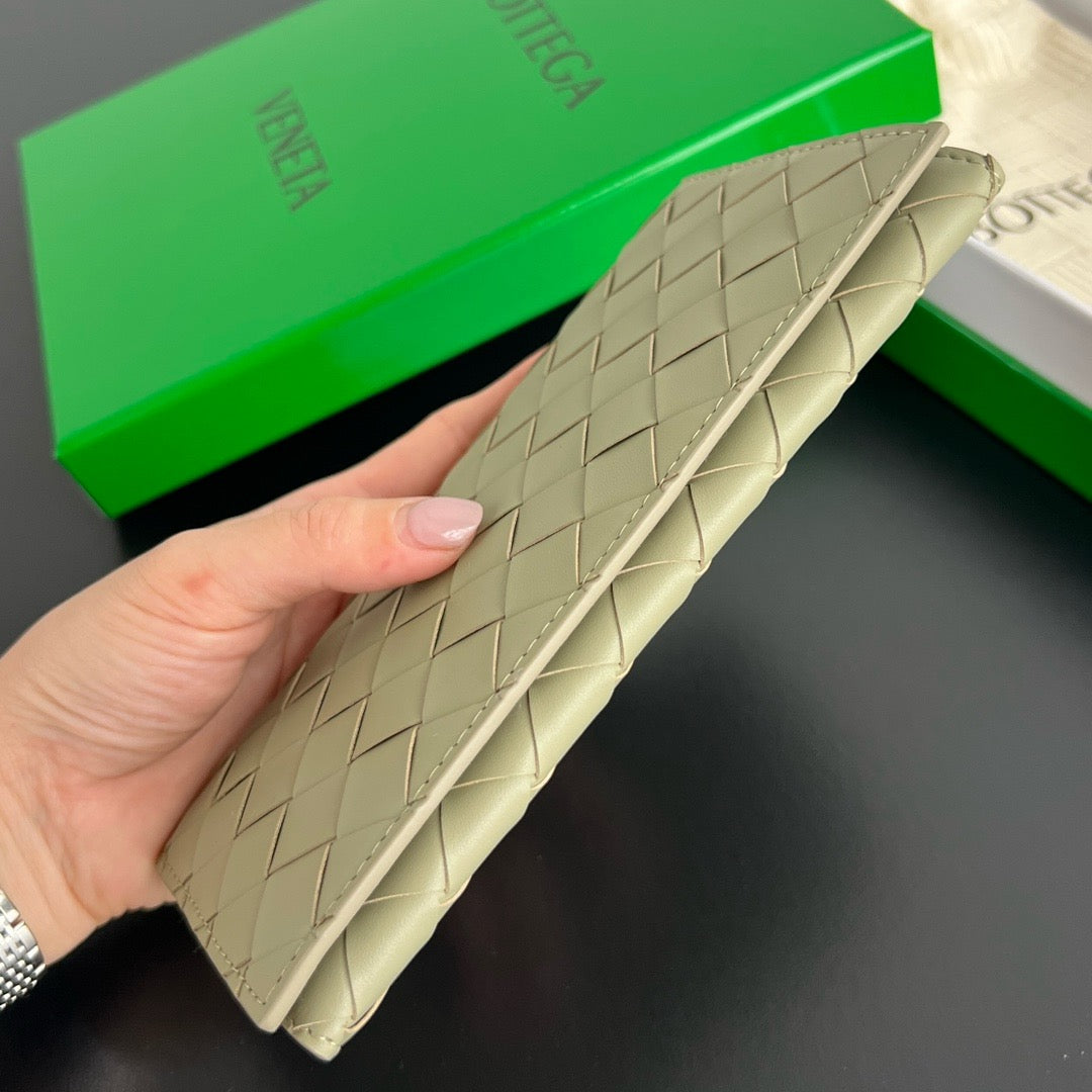 보테가 베네타 인트레치아토 지퍼 카드 장지갑