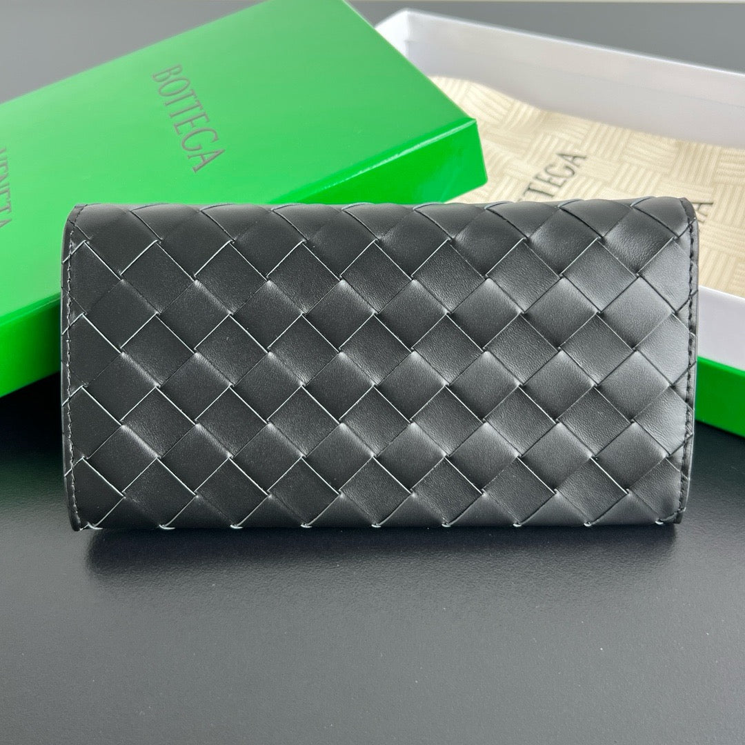 보테가 베네타 인트레치아토 지퍼 카드 장지갑