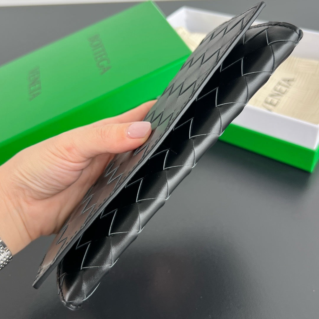 보테가 베네타 인트레치아토 지퍼 카드 장지갑