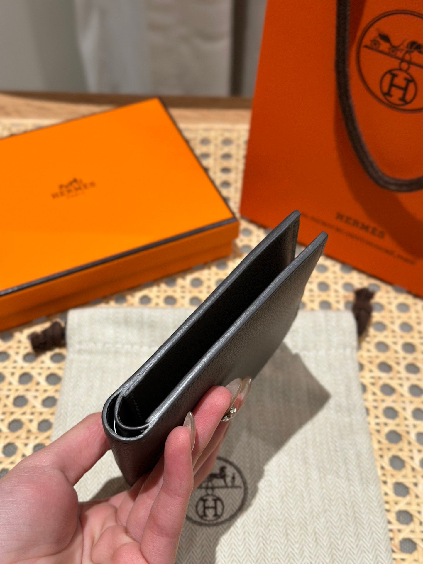 에르메스 시티즌 트윌 컴팩트 반지갑 에버컬러