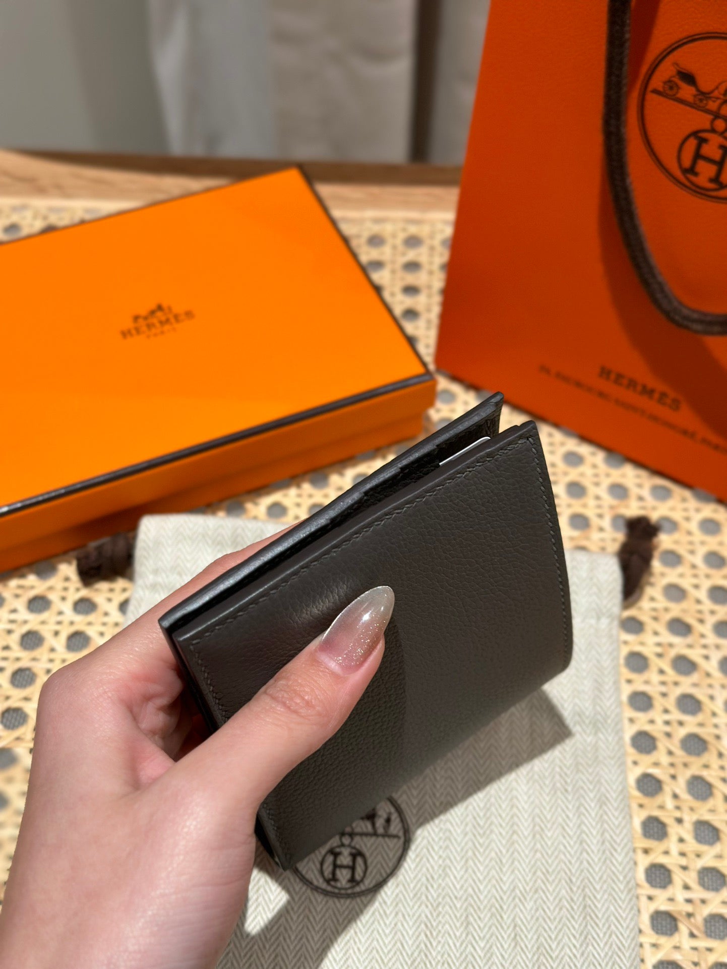 에르메스 시티즌 트윌 컴팩트 반지갑 에버컬러