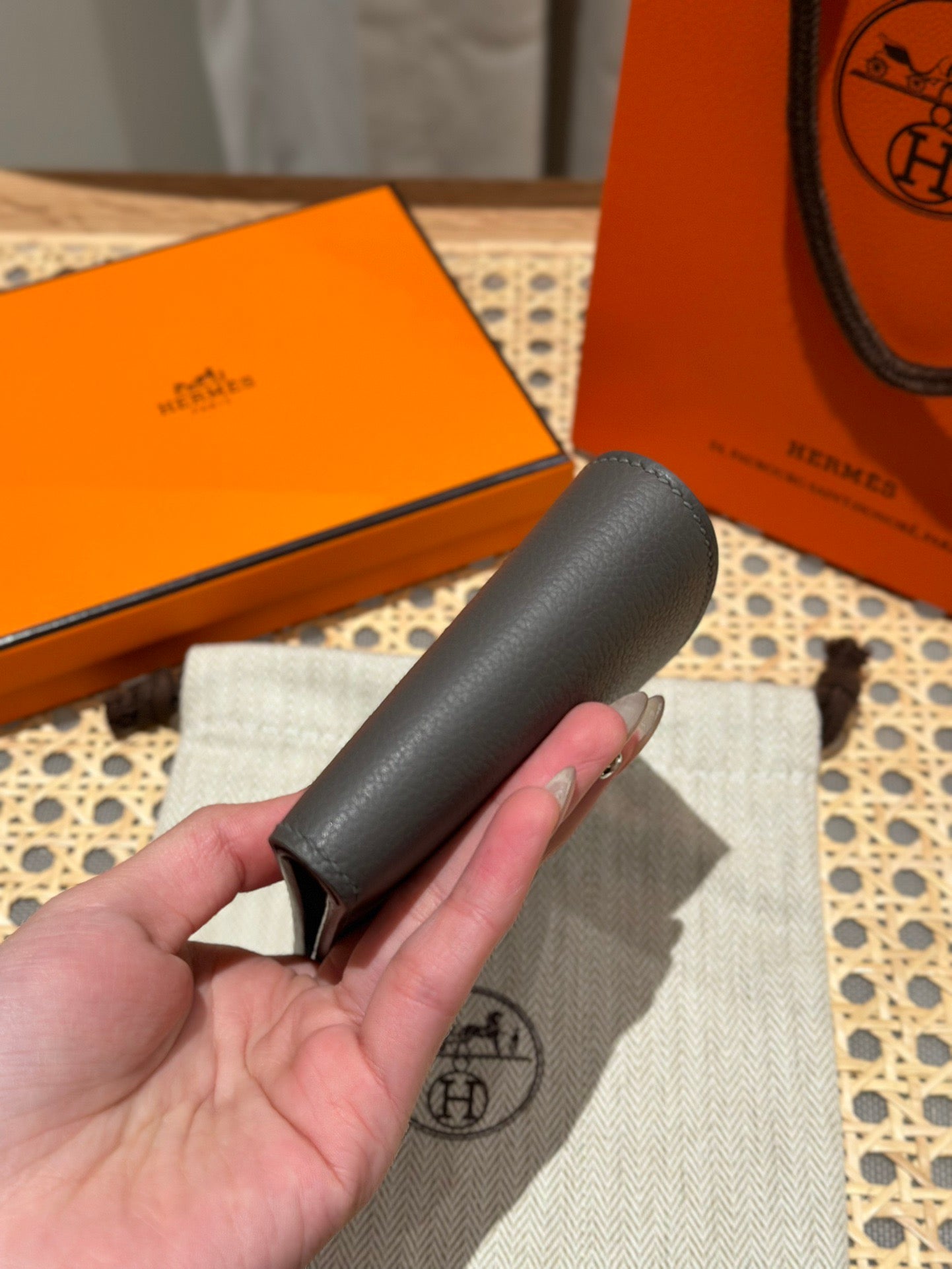 에르메스 시티즌 트윌 컴팩트 반지갑 에버컬러