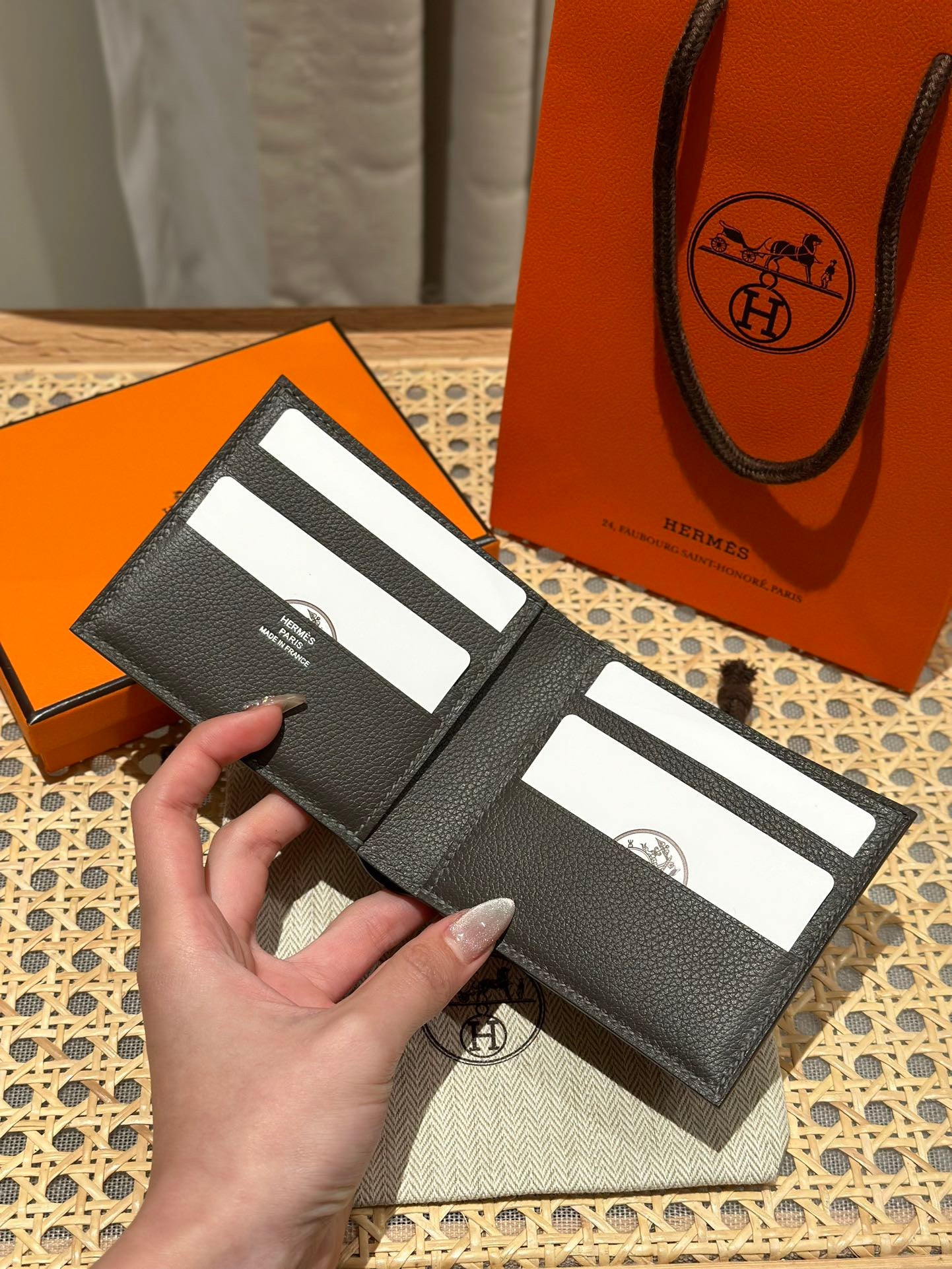 에르메스 시티즌 트윌 컴팩트 반지갑 에버컬러