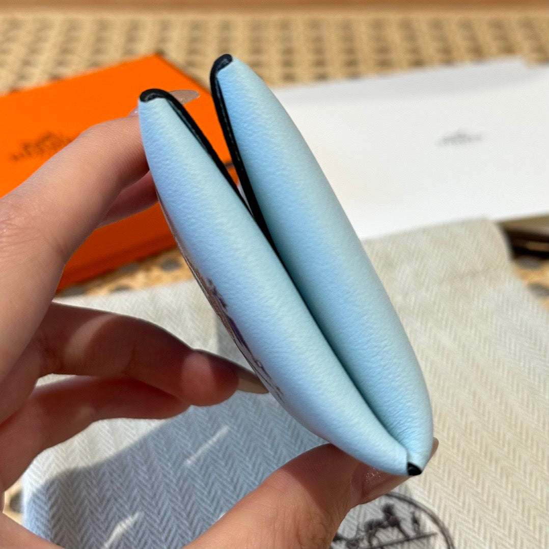 에르메스 칼비 듀오 카드지갑 스크린 프린팅