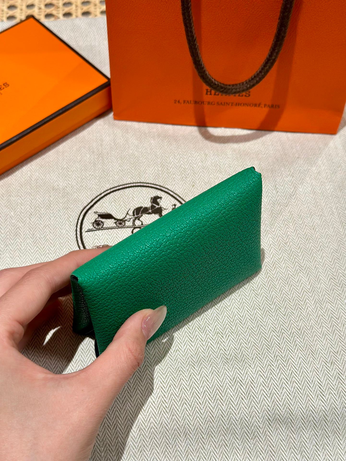 에르메스 칼비 듀오 카드지갑 미조레