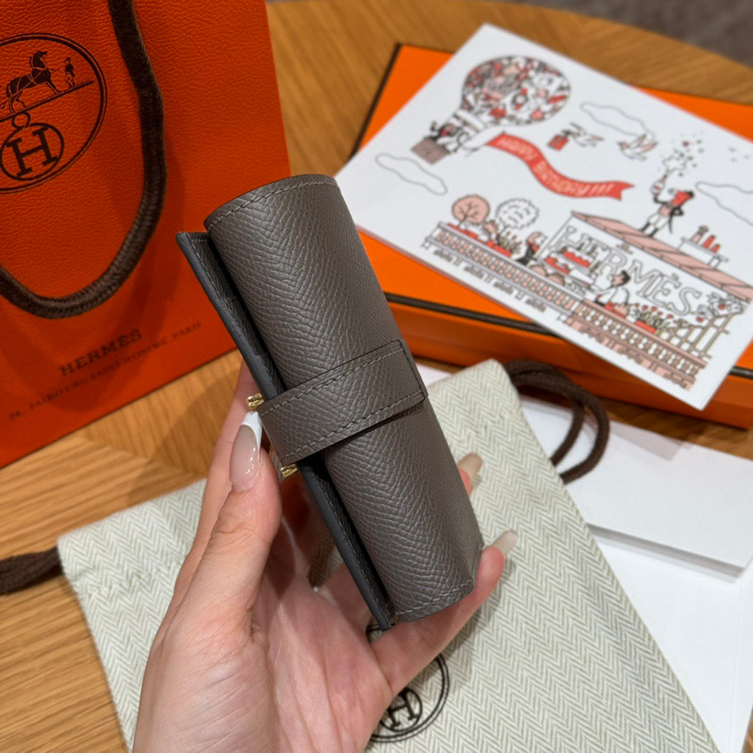 에르메스 베안 콤비 월렛 앱송 금장