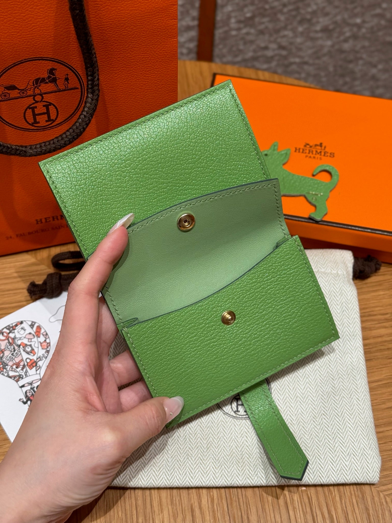 에르메스 베안 미니 지갑 미조레