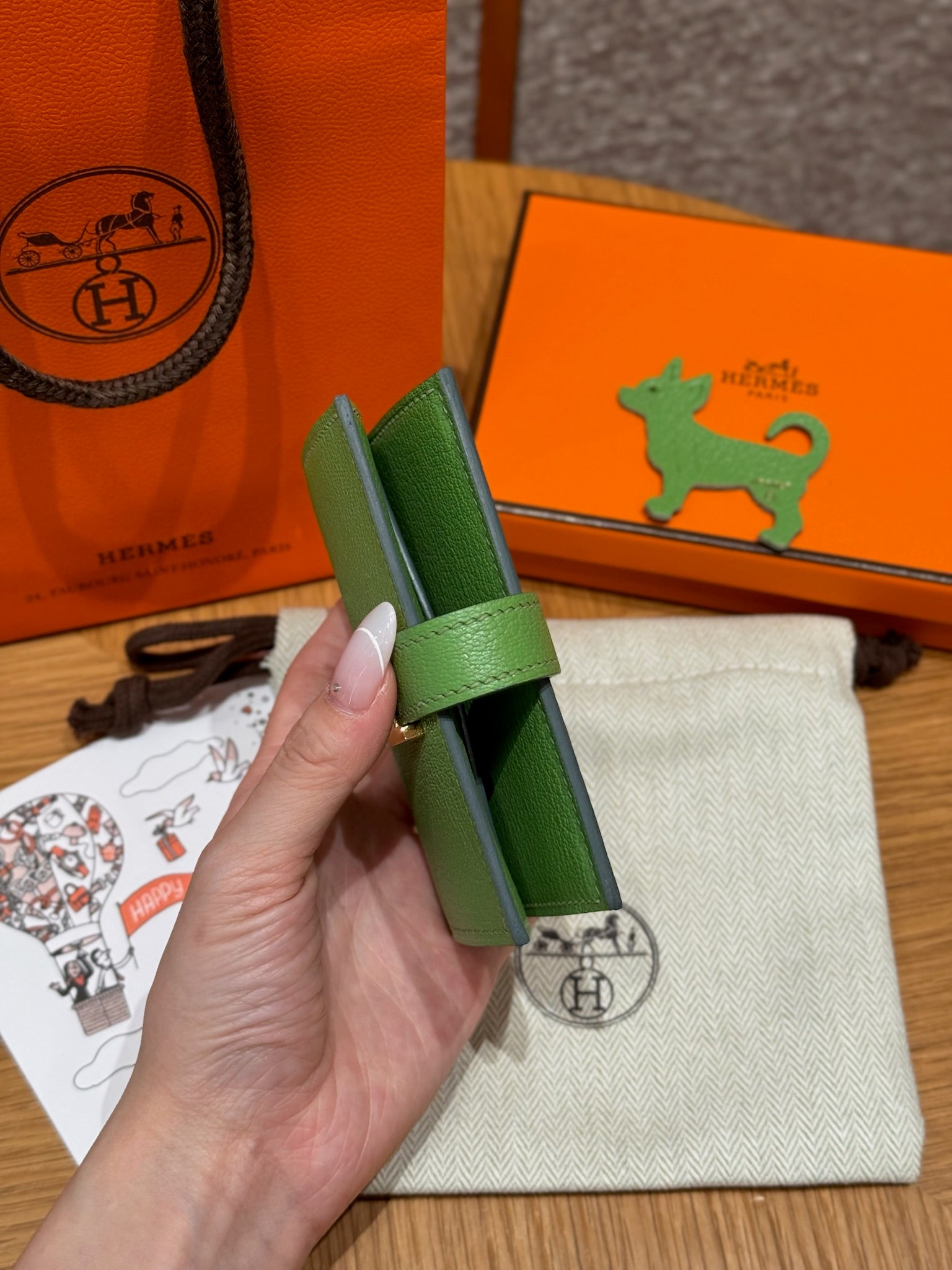 에르메스 베안 미니 지갑 미조레