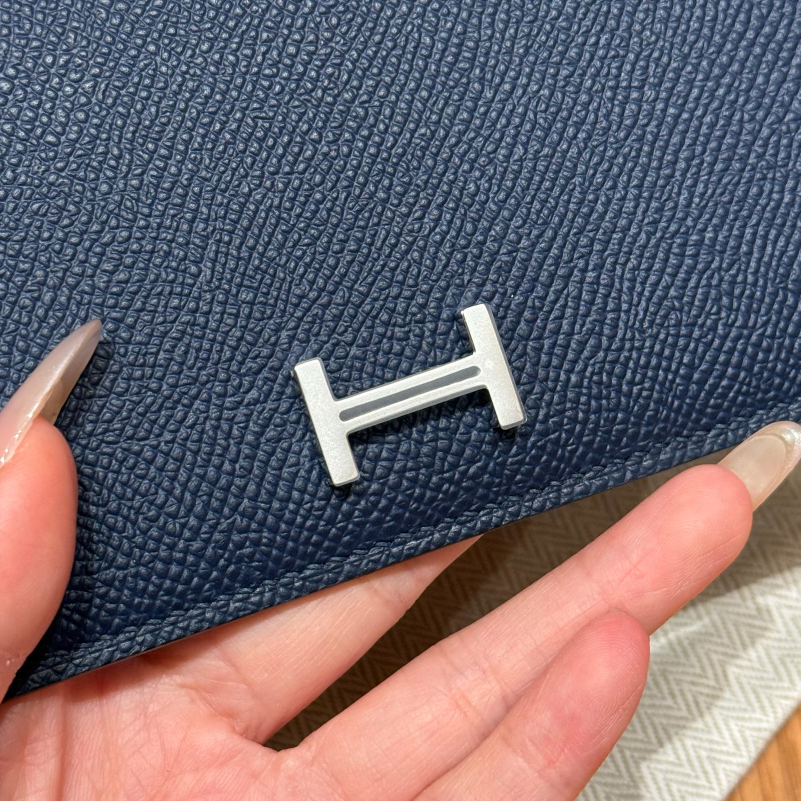 에르메스 베안 장지갑 앱송 (블루늬)