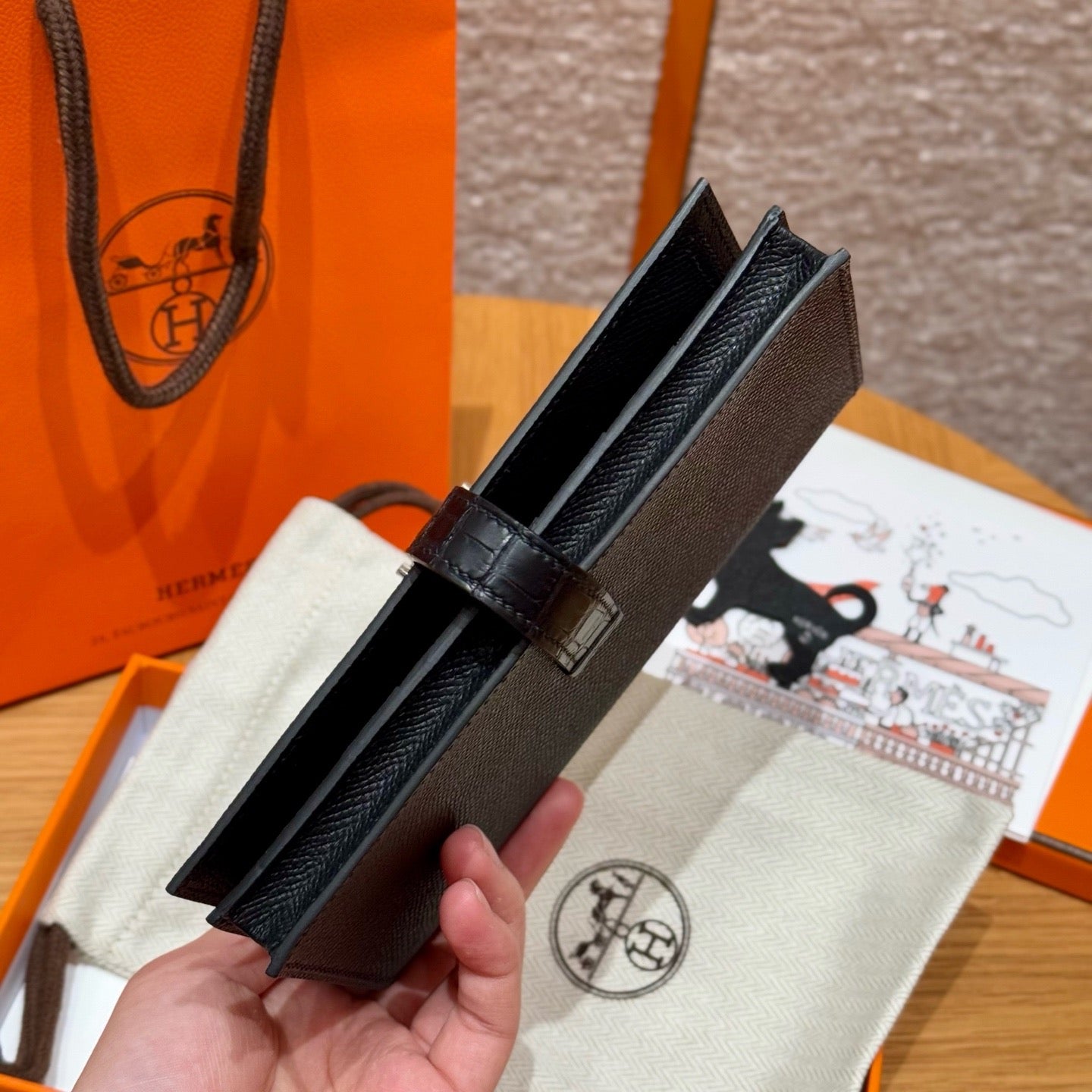 에르메스 베안 장지갑 터치