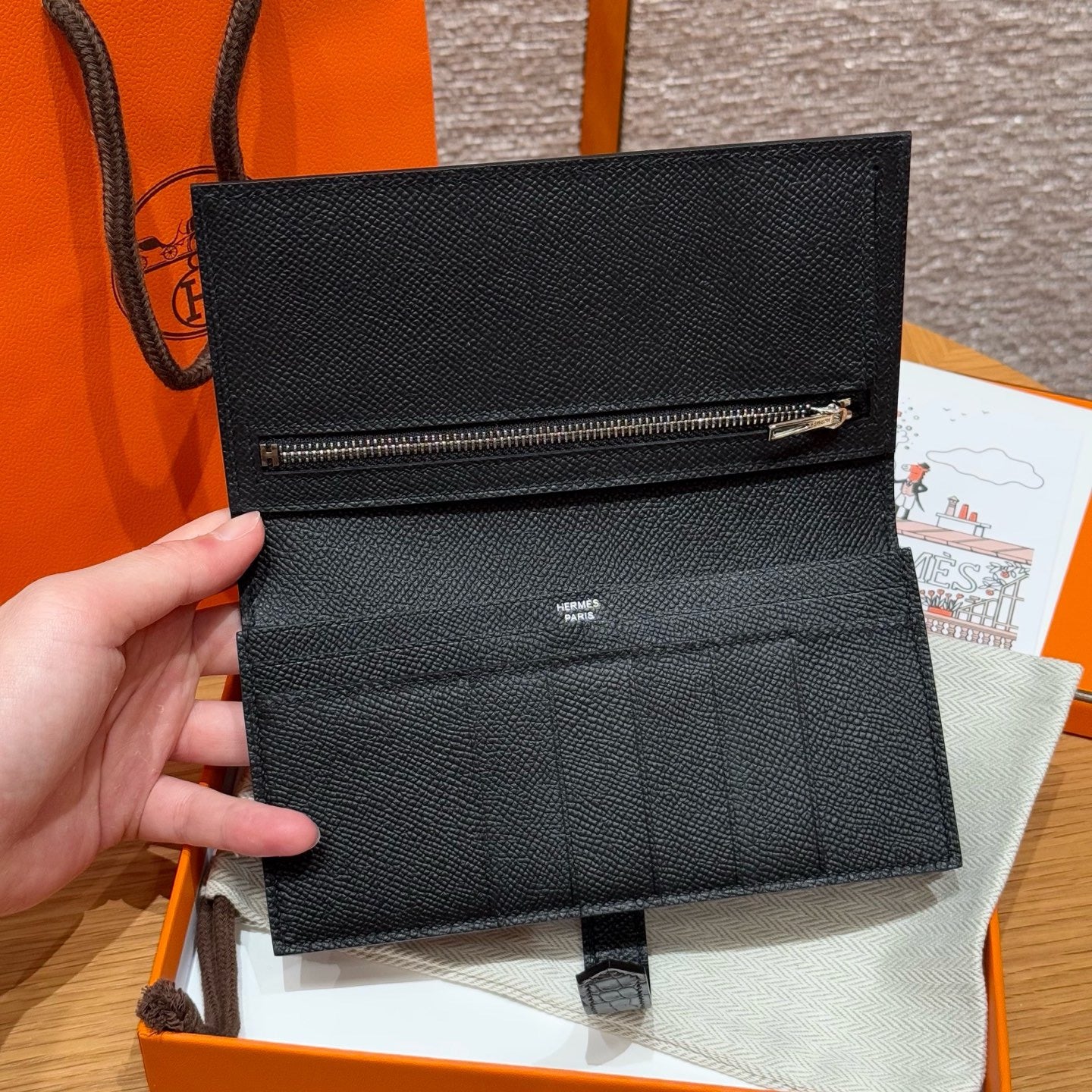 에르메스 베안 장지갑 터치