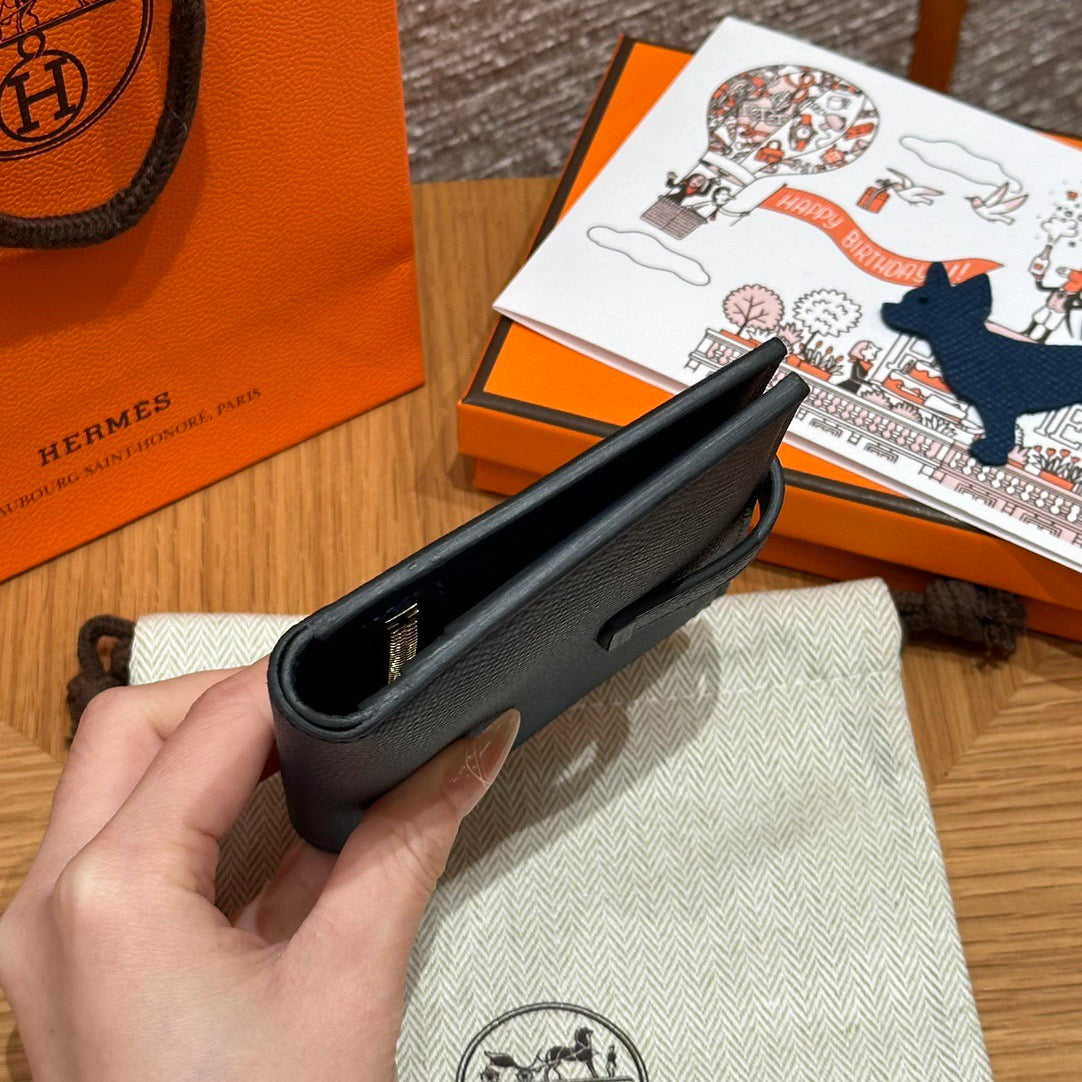 에르메스 베안 컴팩트 지갑 앱송 금장