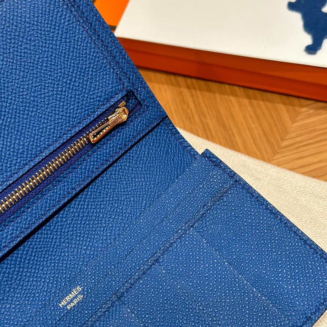 에르메스 베안 장지갑 앱송 (블루 프랑스)