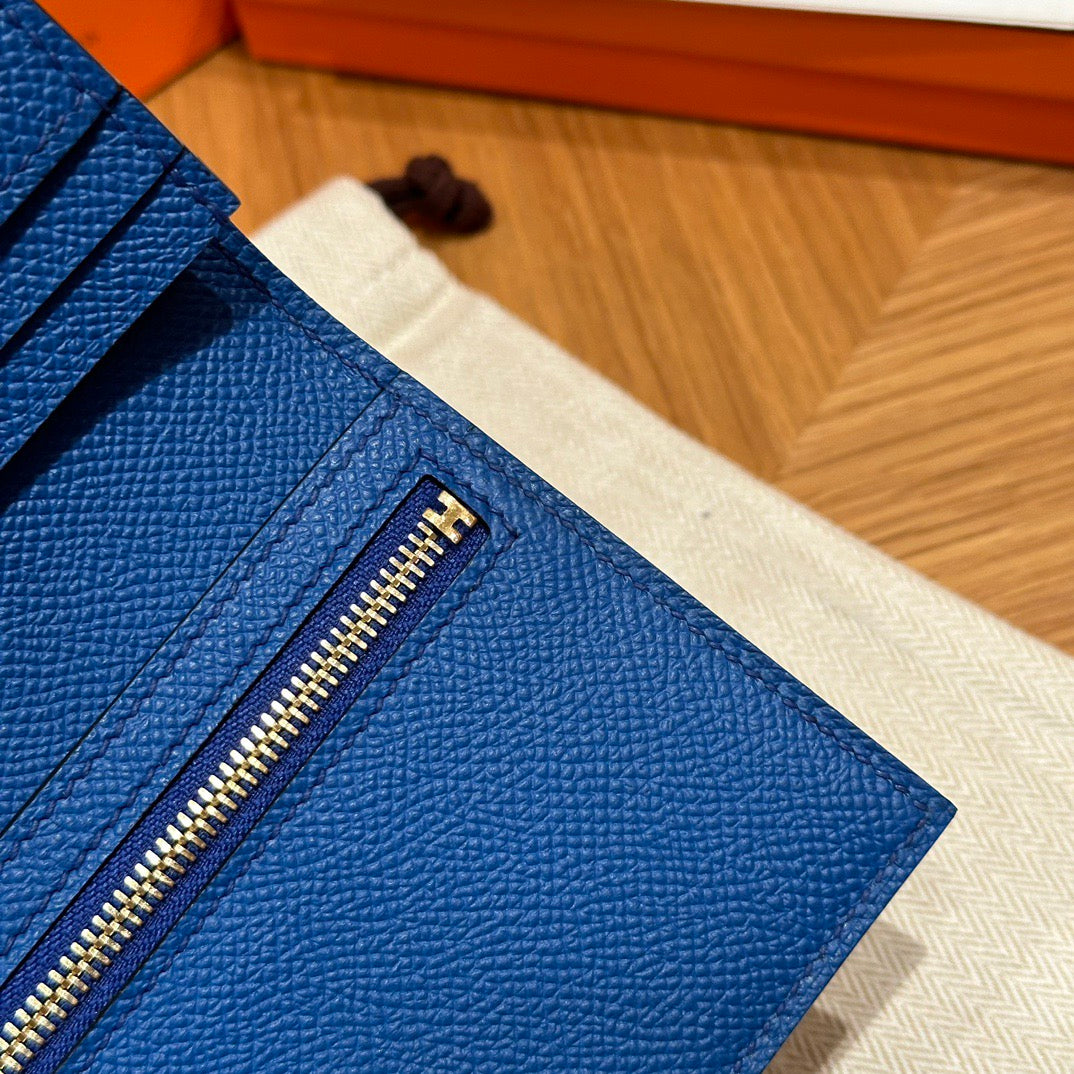 에르메스 베안 장지갑 앱송 (블루 프랑스)
