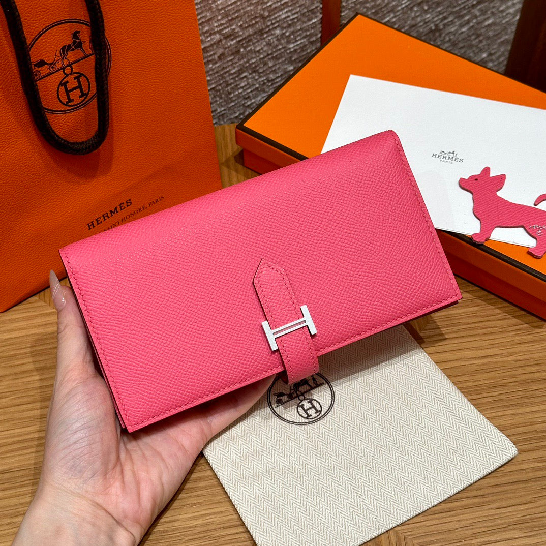 에르메스 베안 장지갑 앱송 (로즈 립스틱)