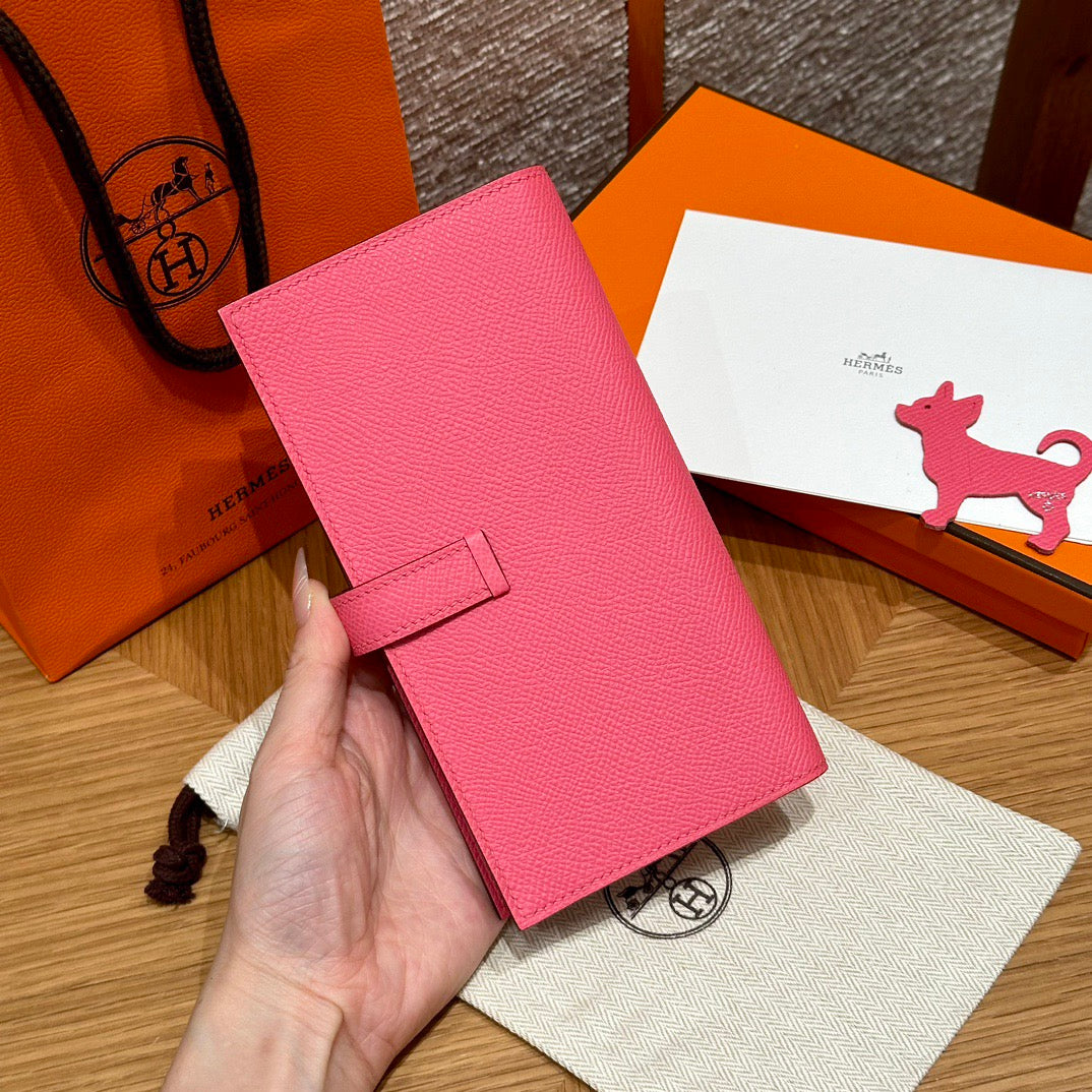 에르메스 베안 장지갑 앱송 (로즈 립스틱)