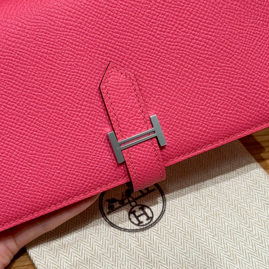 에르메스 베안 장지갑 앱송 (로즈 립스틱)