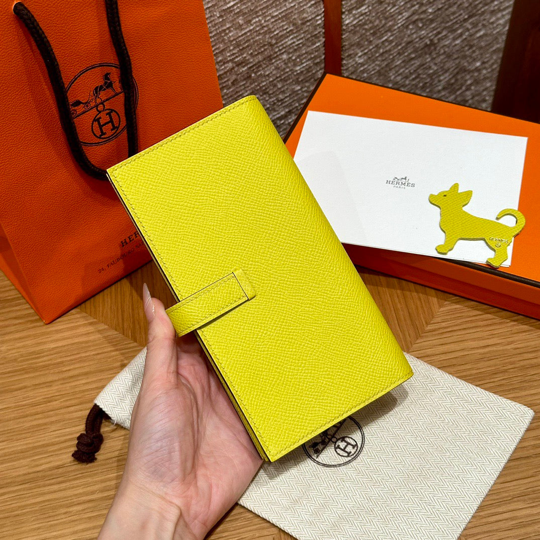에르메스 베안 장지갑 앱송 (라임)