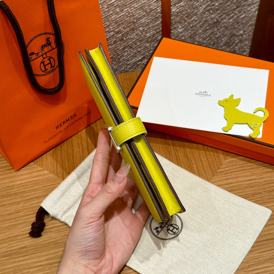 에르메스 베안 장지갑 앱송 (라임)