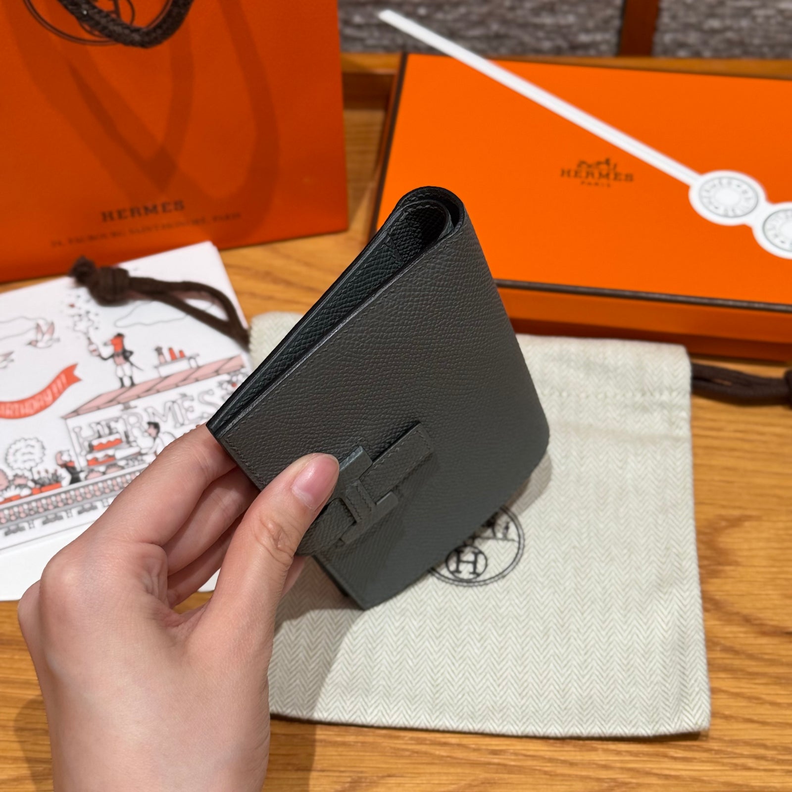 에르메스 H 파상트 반지갑 앱송
