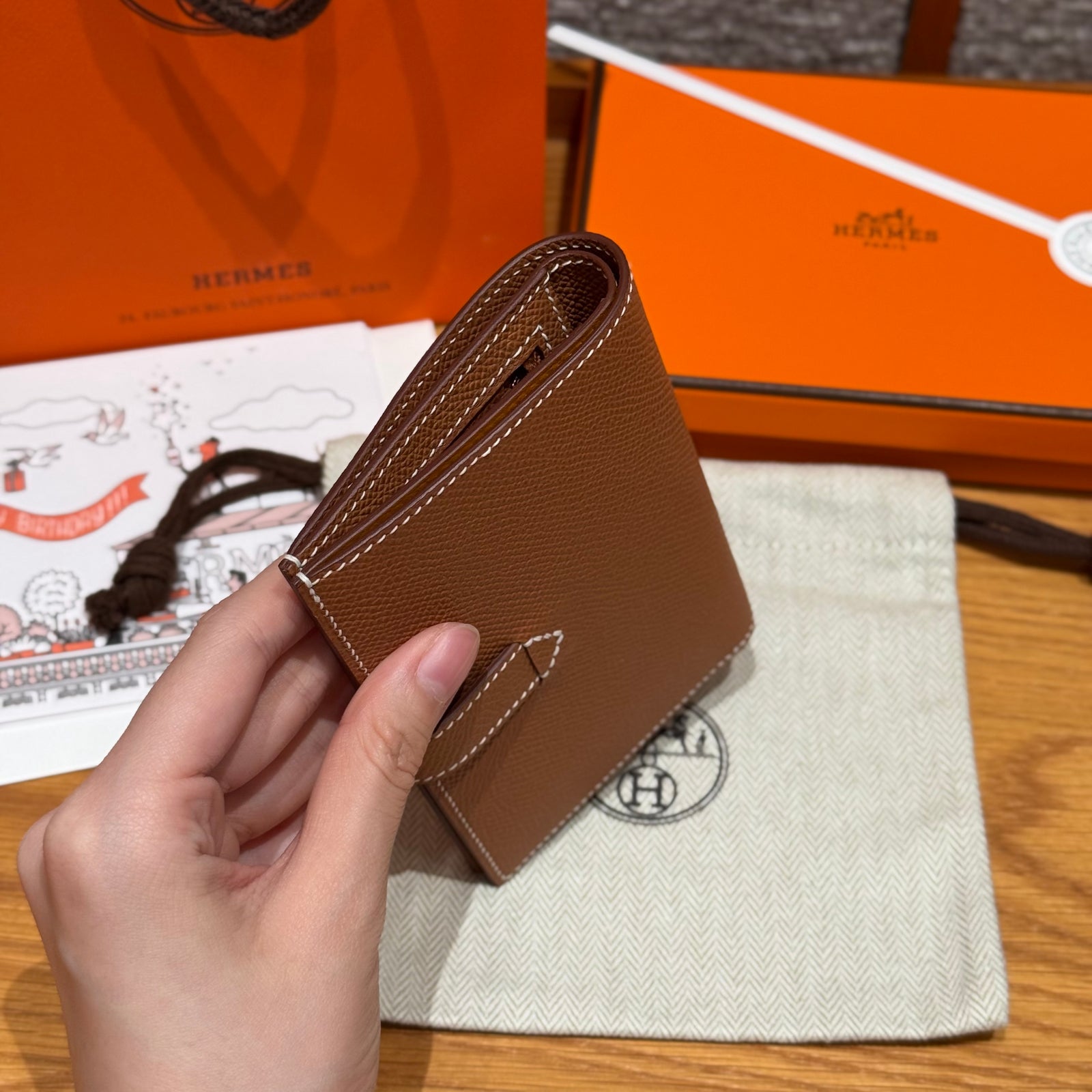 에르메스 H 파상트 반지갑 앱송