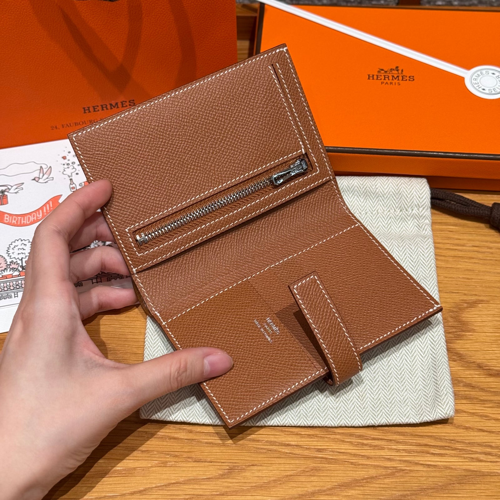 에르메스 H 파상트 반지갑 앱송