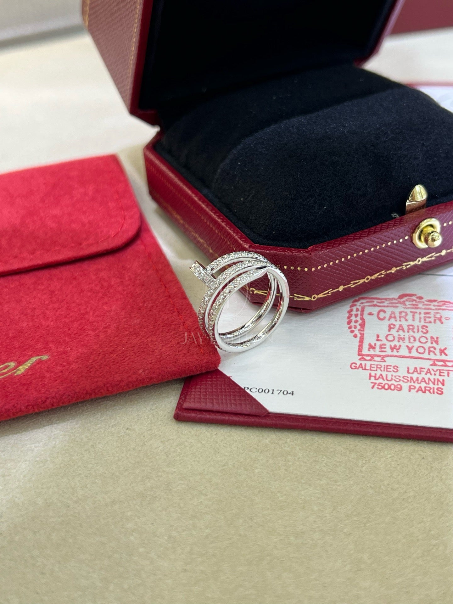 까르띠에 앵끌루 더블 링 (18k)