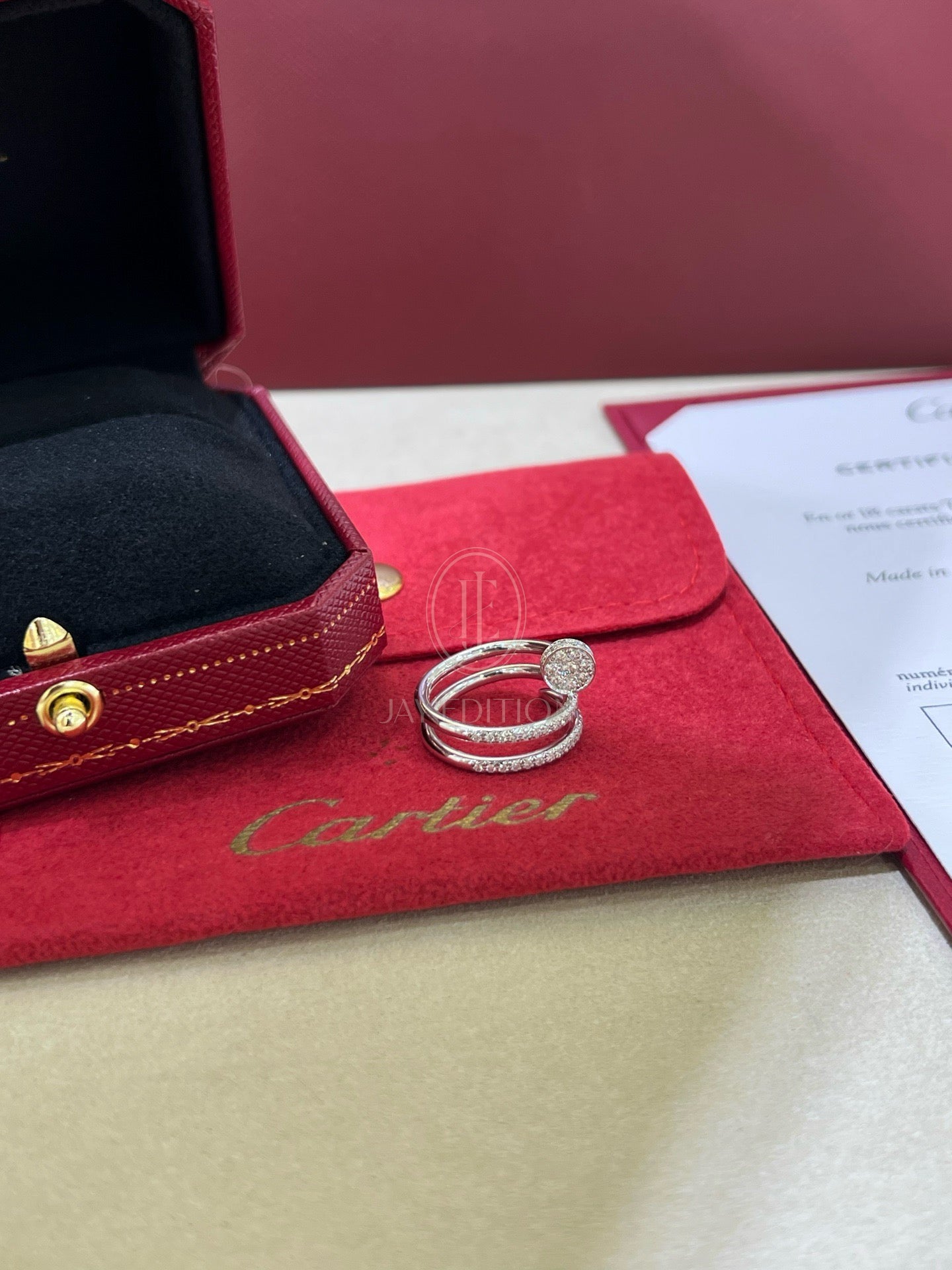 까르띠에 앵끌루 더블 링 (18k)