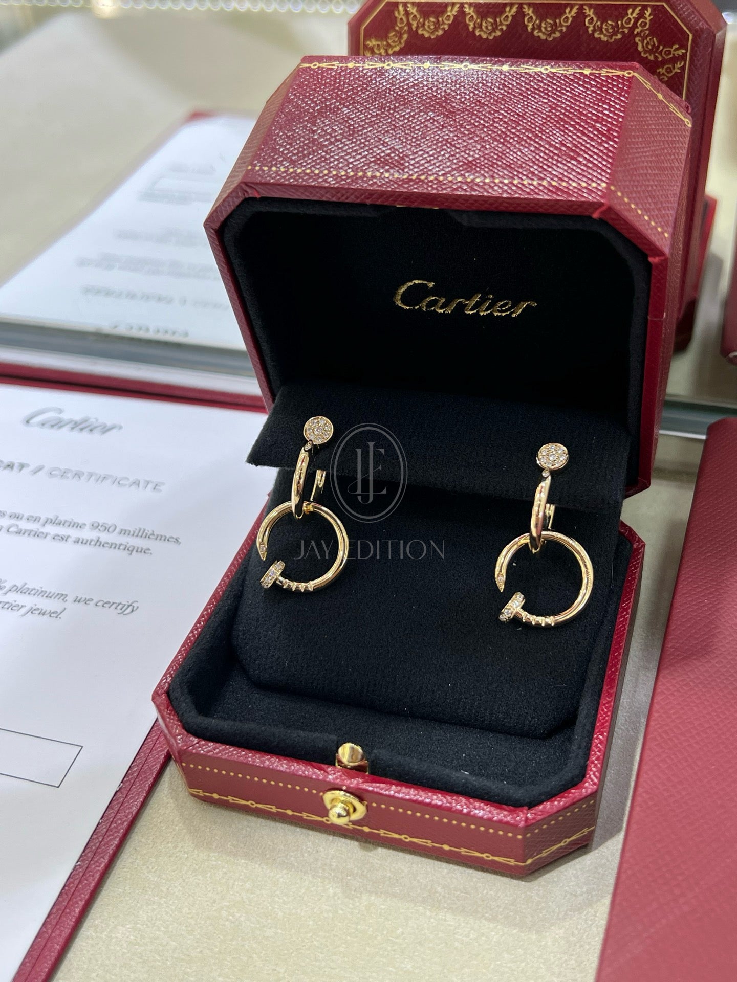 까르띠에 앵끌루 더블 이어링 (18K)