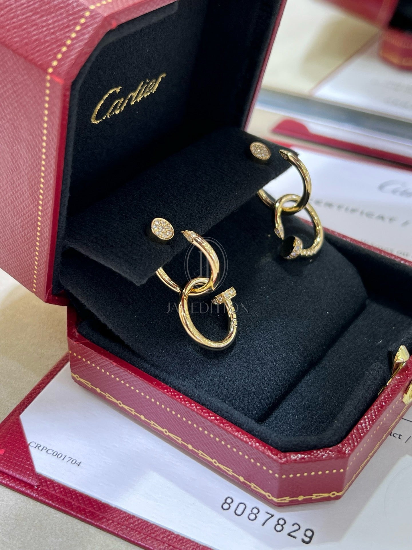 까르띠에 앵끌루 더블 이어링 (18K)