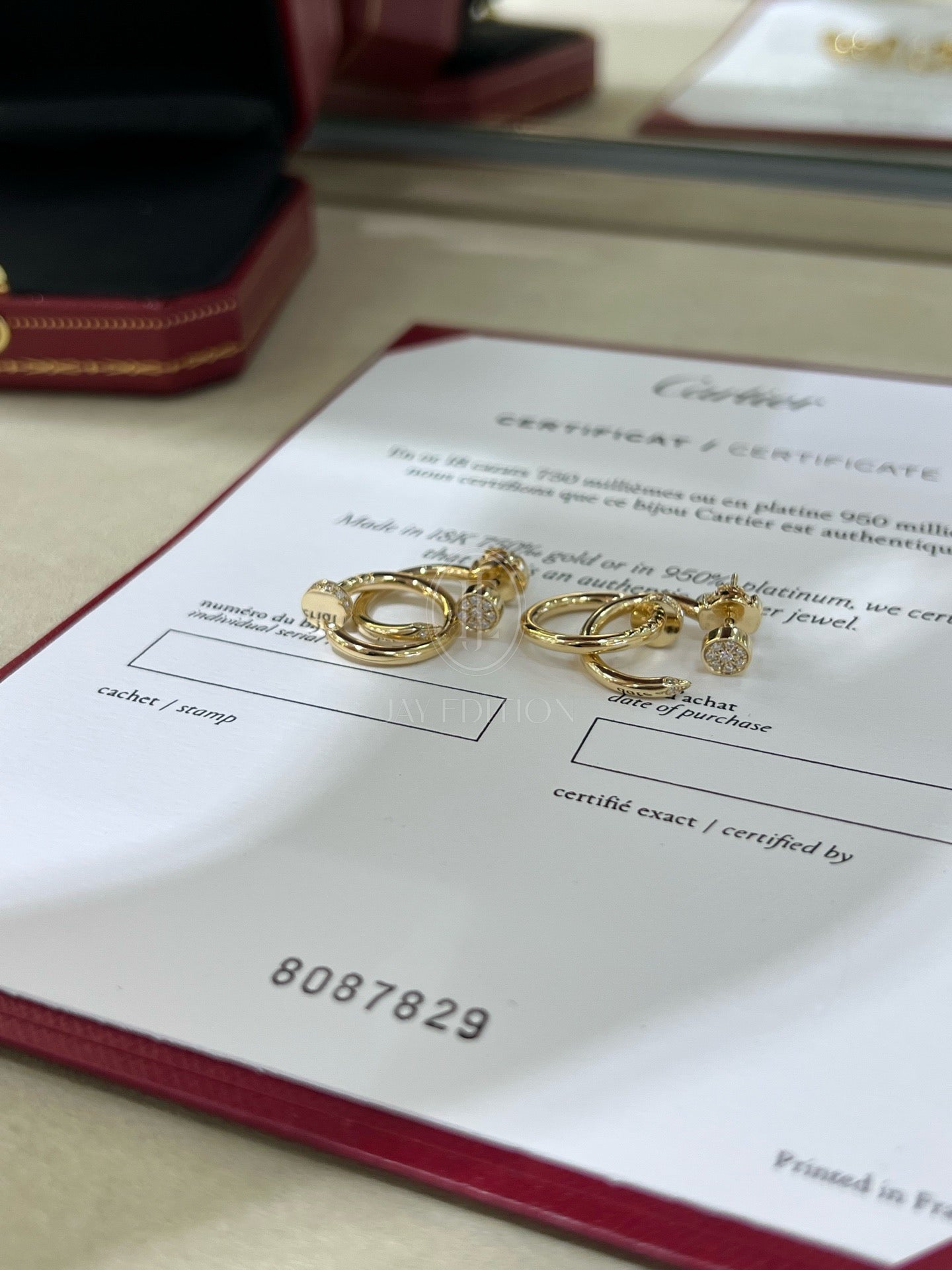 까르띠에 앵끌루 더블 이어링 (18K)