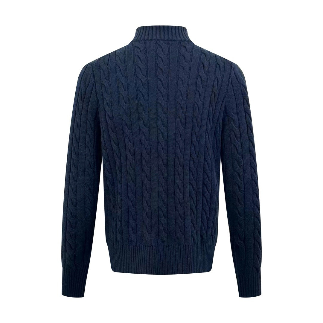 폴로 케이블 니트 코튼 스웨터