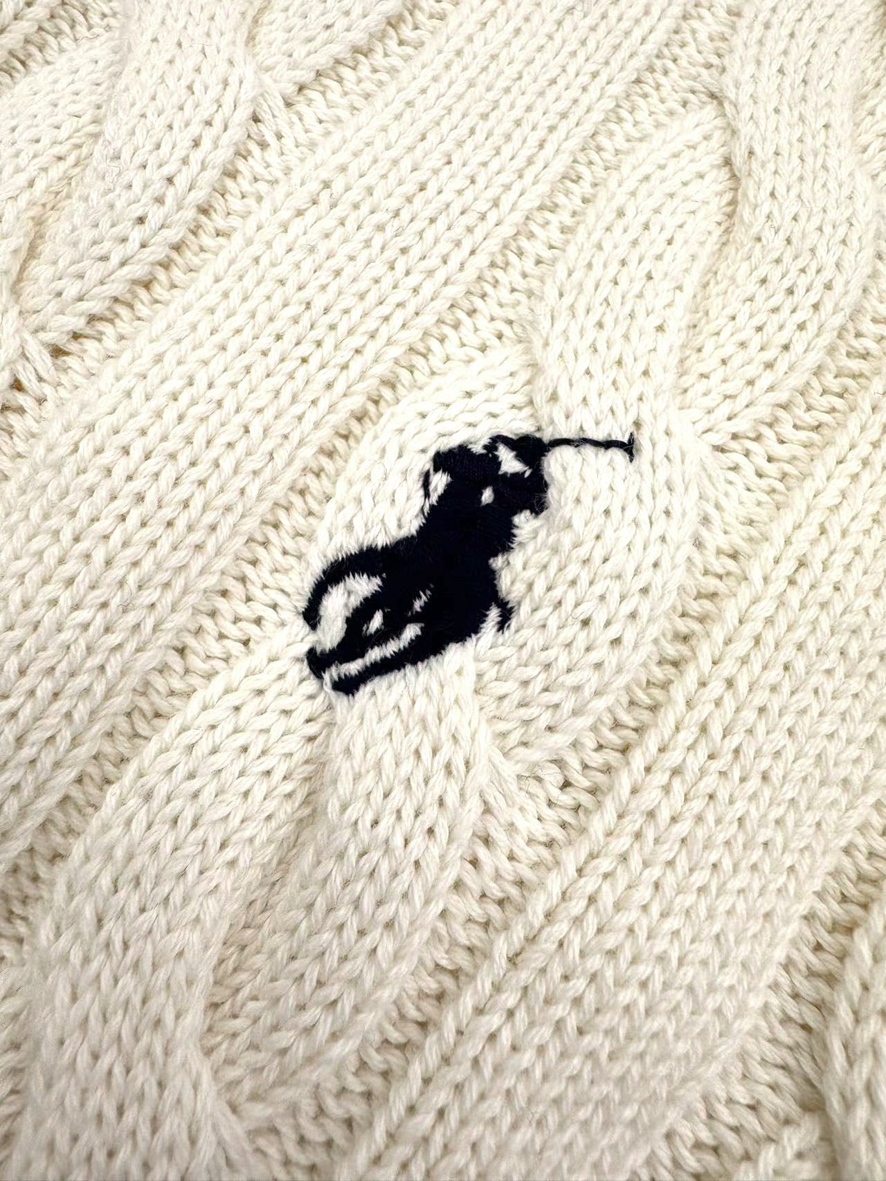 폴로 케이블 니트 코튼 스웨터