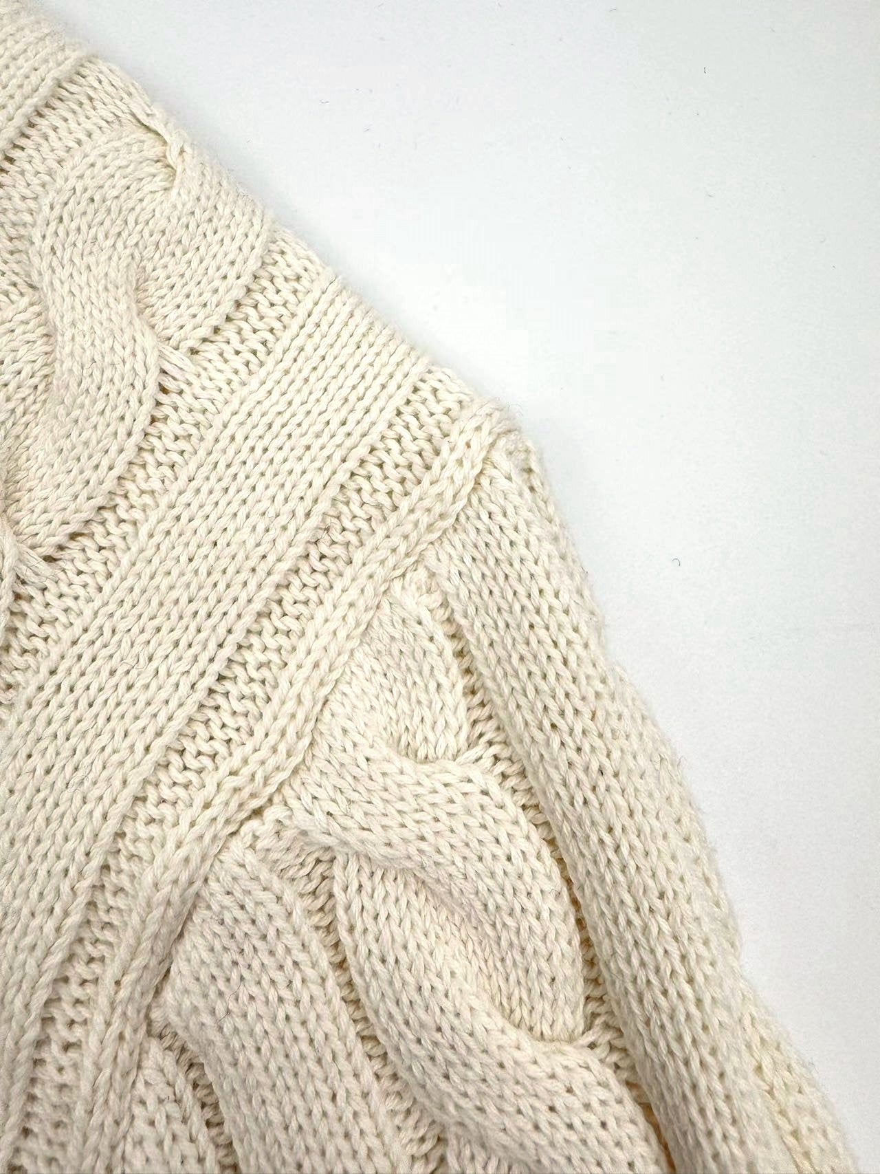 폴로 케이블 니트 코튼 스웨터