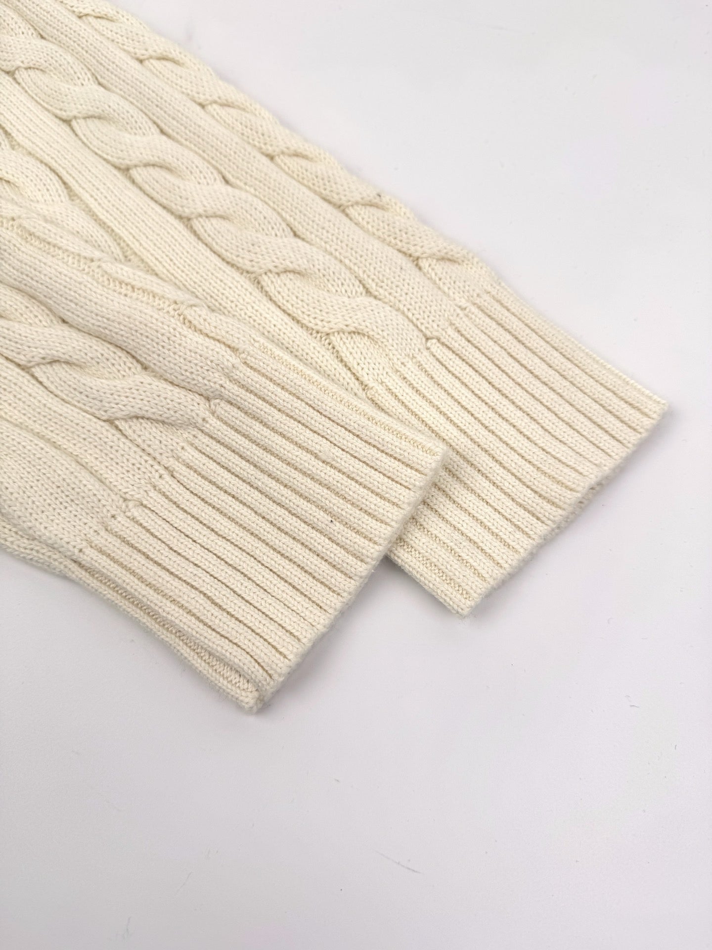 폴로 케이블 니트 코튼 스웨터