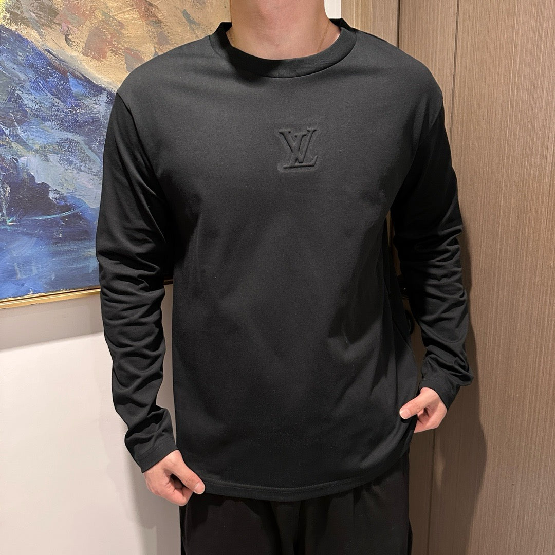 루이비통 엠보스드 LV 롱 슬리브드 티셔츠