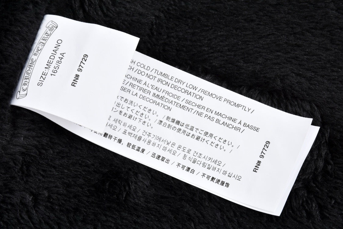 크롬하츠 레더 패치 퍼 자켓 블루종