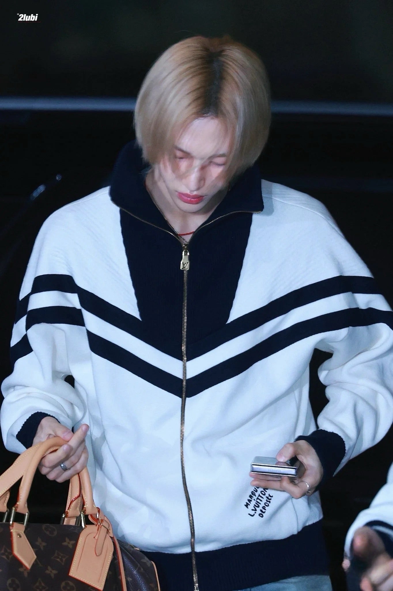 루이비통 니티드 코튼 세일러 블루종