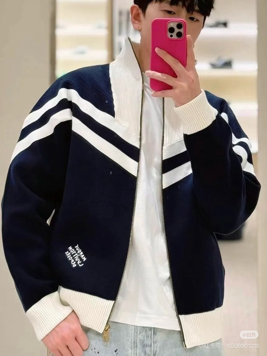 루이비통 니티드 코튼 세일러 블루종