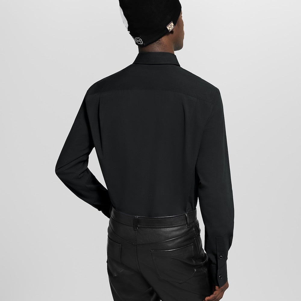 루이비통 엠브로이더드 시그니처 롱 슬리브드 셔츠