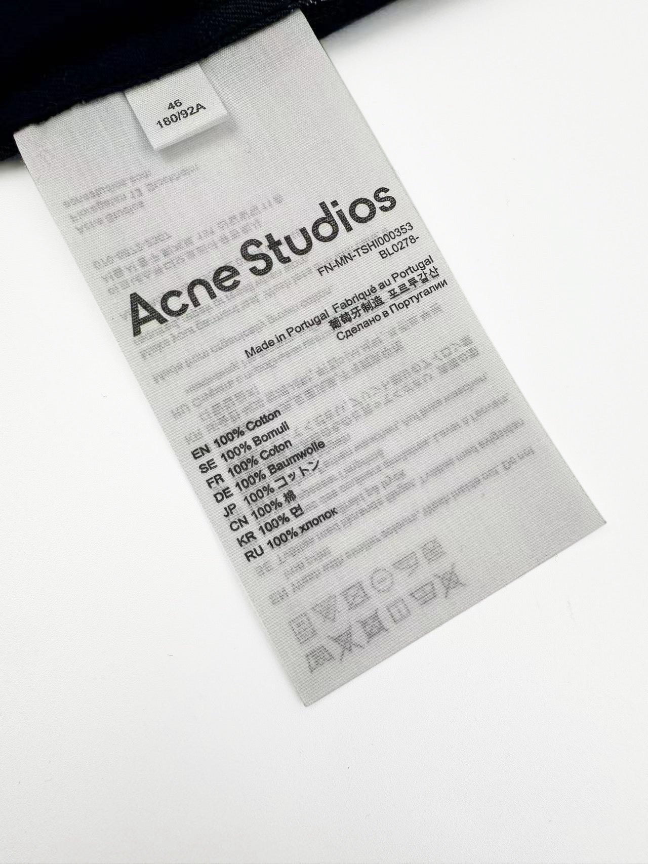 아크네 스튜디오 네이비 버튼업 셔츠