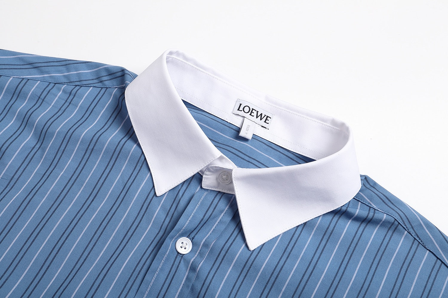 로에베 스트라이프 코튼 셔츠