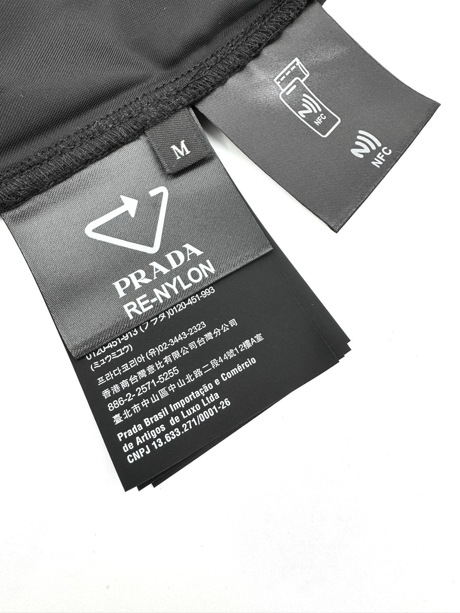 프라다 더블 저지 앤 나일론 크루넥 스웻셔츠