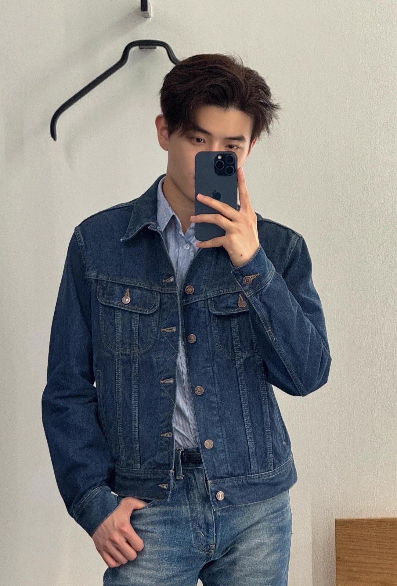 셀린느 데님패치 트러커 자켓