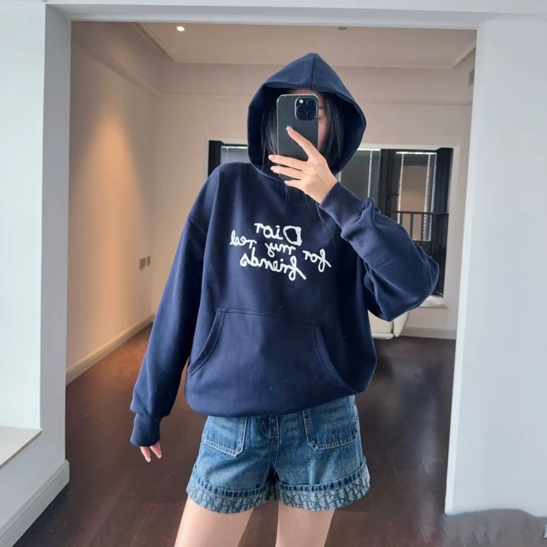 디올 힐튼 넬 로고 후드티