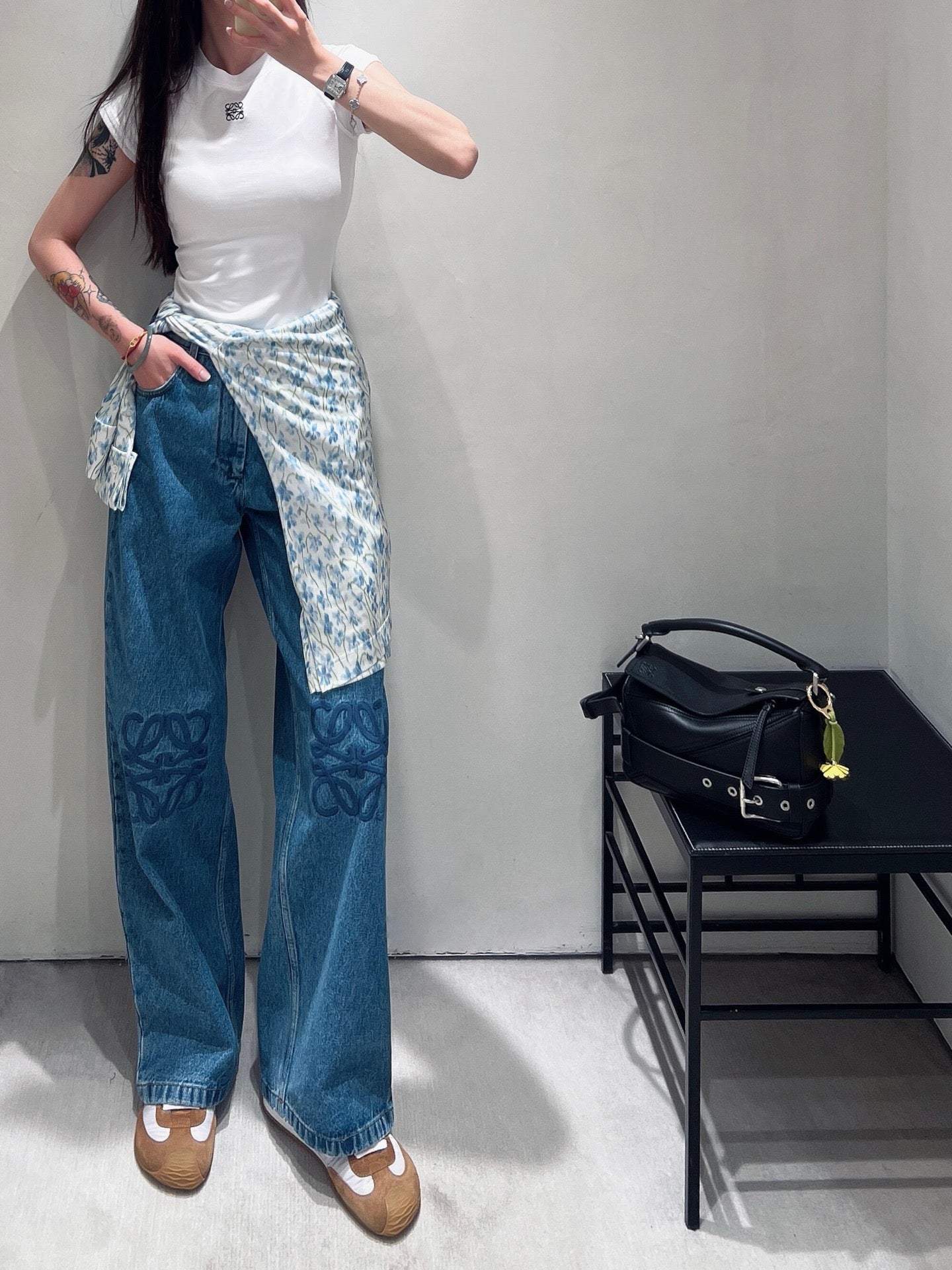 로에베 아나그램 배기 진2