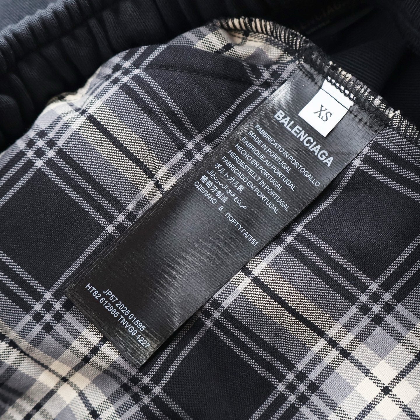 발렌시아가 패치워크 체크 팬츠